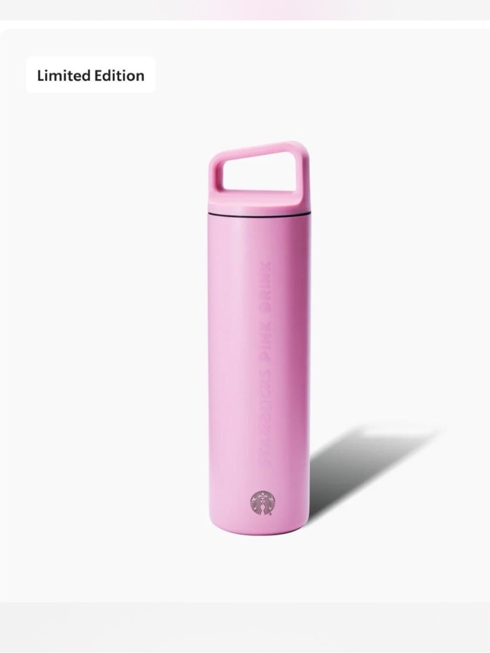 Starbucks x MiiR pink stainless steel water bottle